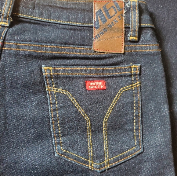 Miss Sixty jeans women size 26 Mid rise Y2K flare bell bottoms - Picture 5 of 13